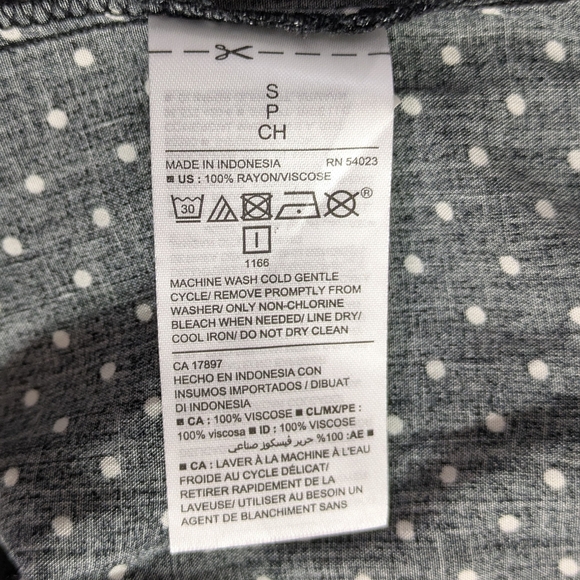 Old Navy Black & White Polka Dot Ruffle Sleeve Shift Dress - Size Small Womens S - Picture 10 of 10